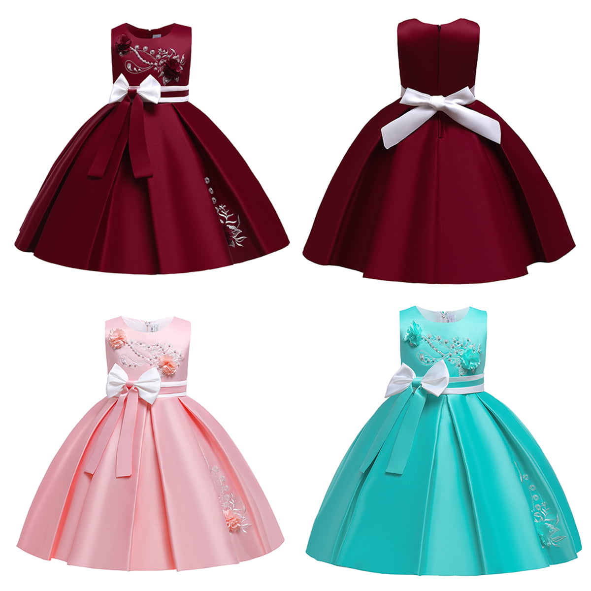 Kawell Long Sleeve Girls Dress 2020 Christmas Kids Dress for Girl Winter Toddler Vestidos Fille Robe Princess Children Dress 3-8y, Girl's, Size: 7-8