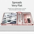 thumbnail image 3 of Dteck Compatible for Samsung Galaxy Z Fold 6 Case with Flat Hinge Protection, Built-in Front Screen Protector Full Body Case for Samsung Z Fold 6 Case, Metal Camera Protector & Kickstand,Rosegold, 3 of 7