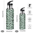 thumbnail image 2 of 1000ML Transparent Sports Water Bottle with Handle & Straw Portable Water Bottle for Outdoor Camping Gym Mint Green Leopard Print, 2 of 7