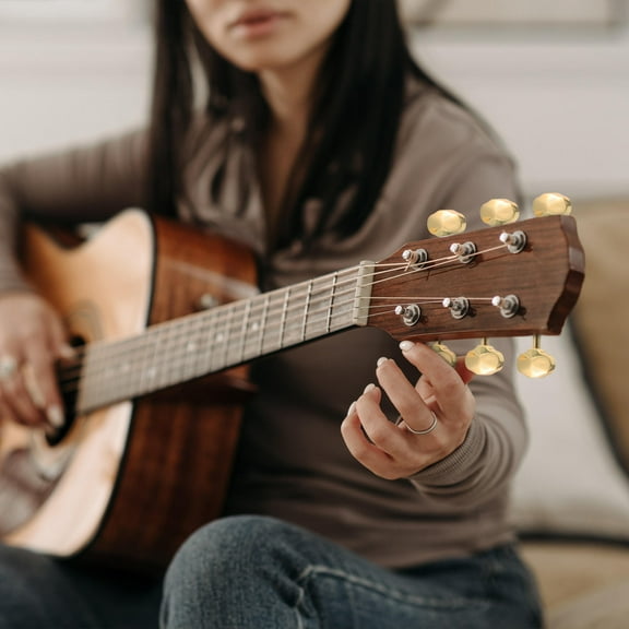 HEMOTON 2pcs Left Right Acoustic Guitar Tuning Pegs Open Tuning Machines For Folk Guitar Acoustic Guitar Tuning Knobs Tuning Key Button