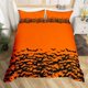thumbnail image 3 of Funda Nórdica Halloween Queen Size Juego de Cama Negro Naranja Horror Animales Salvajes, 3 of 6