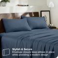 thumbnail image 2 of Bare Home Sateen Weave Pillowcase Set - 400 Thread Count - 100% Organic Cotton - King, Bering Sea, 2-Pieces, 2 of 5