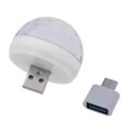 thumbnail image 1 of Mini lámpara USB con forma de bola para fiestas y discotecas blanco, 1 of 9