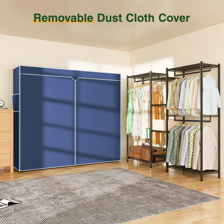 Closet rack with cover new arrivals