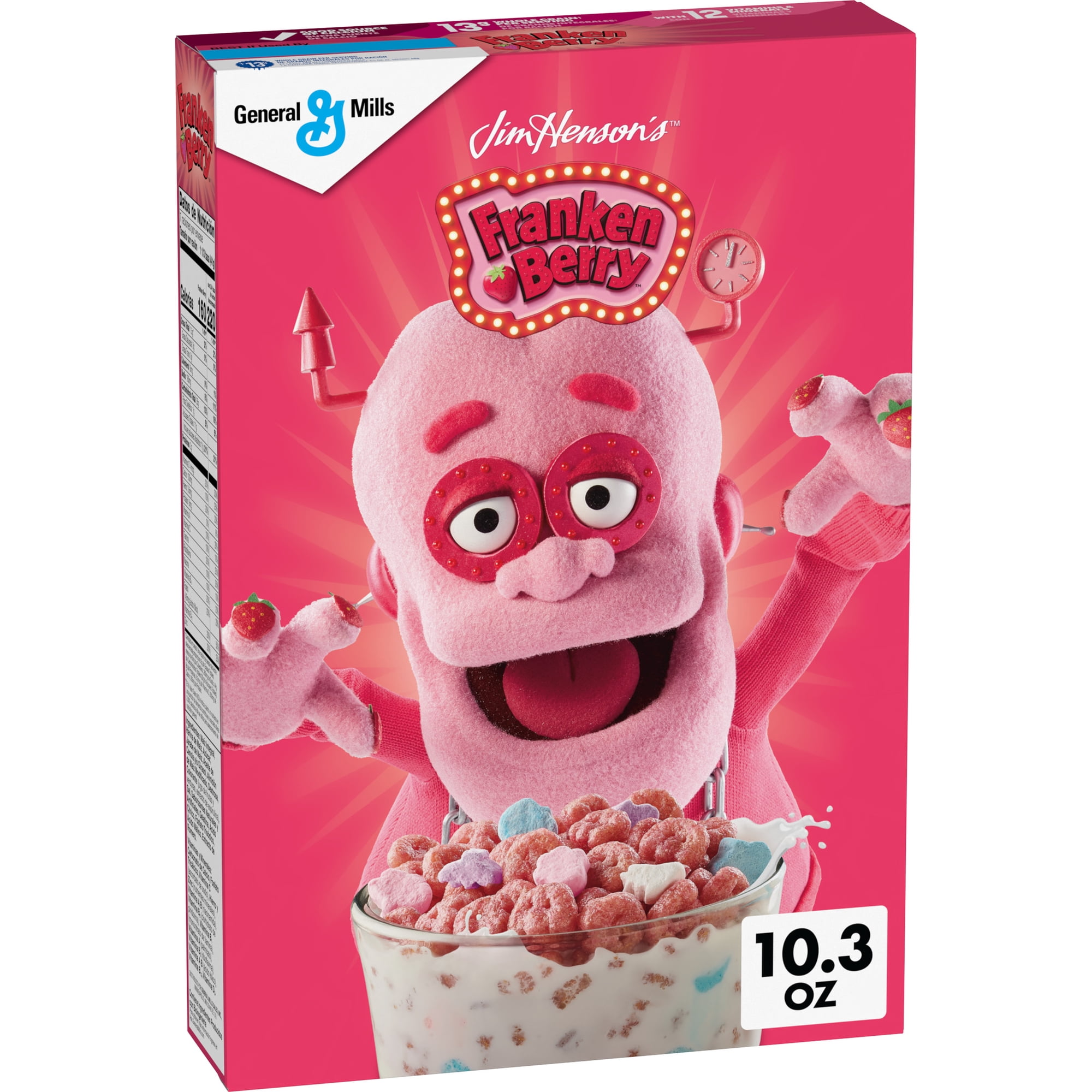 Franken Berry Cereal with Monster Marshmallows, Halloween Limited Edition, 10.3 oz