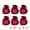 Red, variant on Unique Bargains 6Pcs Velvet Gift Drawstring Bags Set Red 5.9" x 5.1"