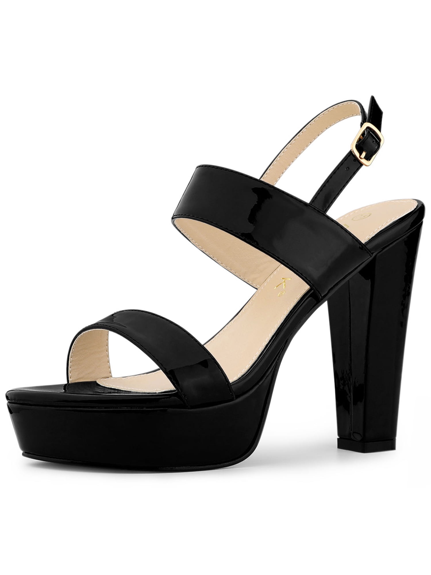 chunky slingback platform heels