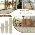 thumbnail image 2 of Runner Rug for Hallway, Yamaziot 2'x10' Washable Rug for Floor with Rubber Backing, Vintage Distressed Non Skid Beige Carpet, Laundry Room Rug Mat, 2 of 9