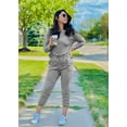thumbnail image 5 of PRETTYGARDEN Women's Spring Fall 2 Piece Lounge Outfit Long Sleeve Crewneck Pullover Tops High Waisted Pants Set Tracksuit, 5 of 6