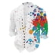 thumbnail image 2 of Camisas De Vestir Para Hombre Manga Corta Camisa de manga larga con estampado digital 3D y soporte con botones sueltos para hombre, vacaciones, playa, ocio (White, L), 2 of 4