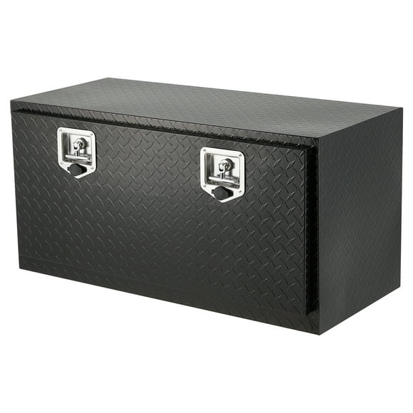 QinaQin Truck Bed Aluminum Tool Box, Waterproof Heavy Duty Storage Chest with Adjustable Sliding Shelf for Pickup Trucks and Trailers