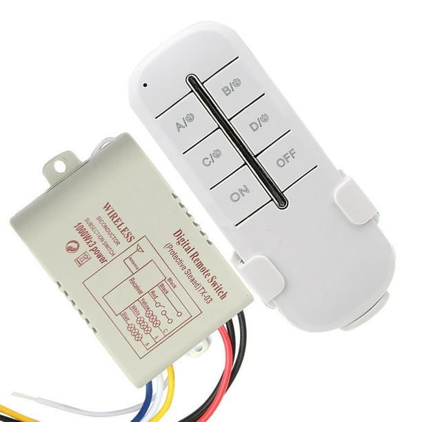 Interruptor de control inalámbrico Jadeshay CA 180-240 V remoto MR701 1 vía 1*1000 W