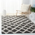 thumbnail image 6 of SAFAVIEH Dallas Jerrie Geometric Shag Area Rug, Black/Ivory, 3' x 5', 6 of 6