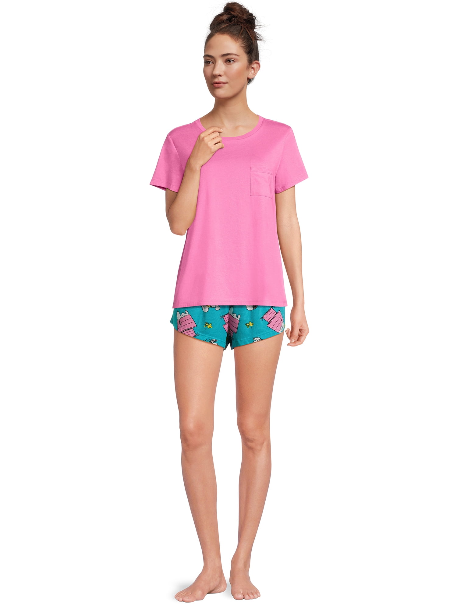 Peanuts Women's Print Sleep Shorts, 2-Pack, Sizes XS-3X