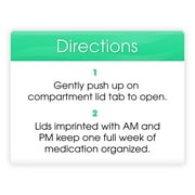 Equate AM/PM Weekly Pill Planner, 7.5-Inch – Medication Organizer