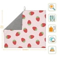 thumbnail image 3 of Naloa Strawberry Dish Drying Mat for Kitchen Counter, Heat Resistant Drainer Mats, Absorbent Draining Mat,Dish Rack Pad,16"x18", 3 of 8