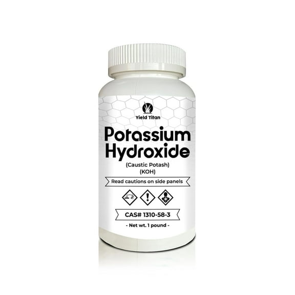 Yield Titan High Purity Potassium Hydroxide (Caustic Potash) KOH - Used in Cleaning Products, Pharmaceuticals