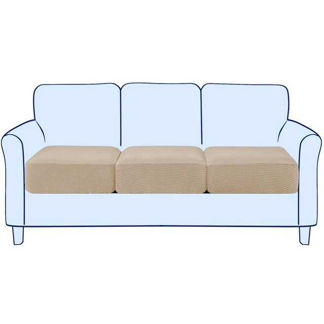 Subrtex Housse de Coussin Extensible Douce Texturée pour Canapé d'Angle