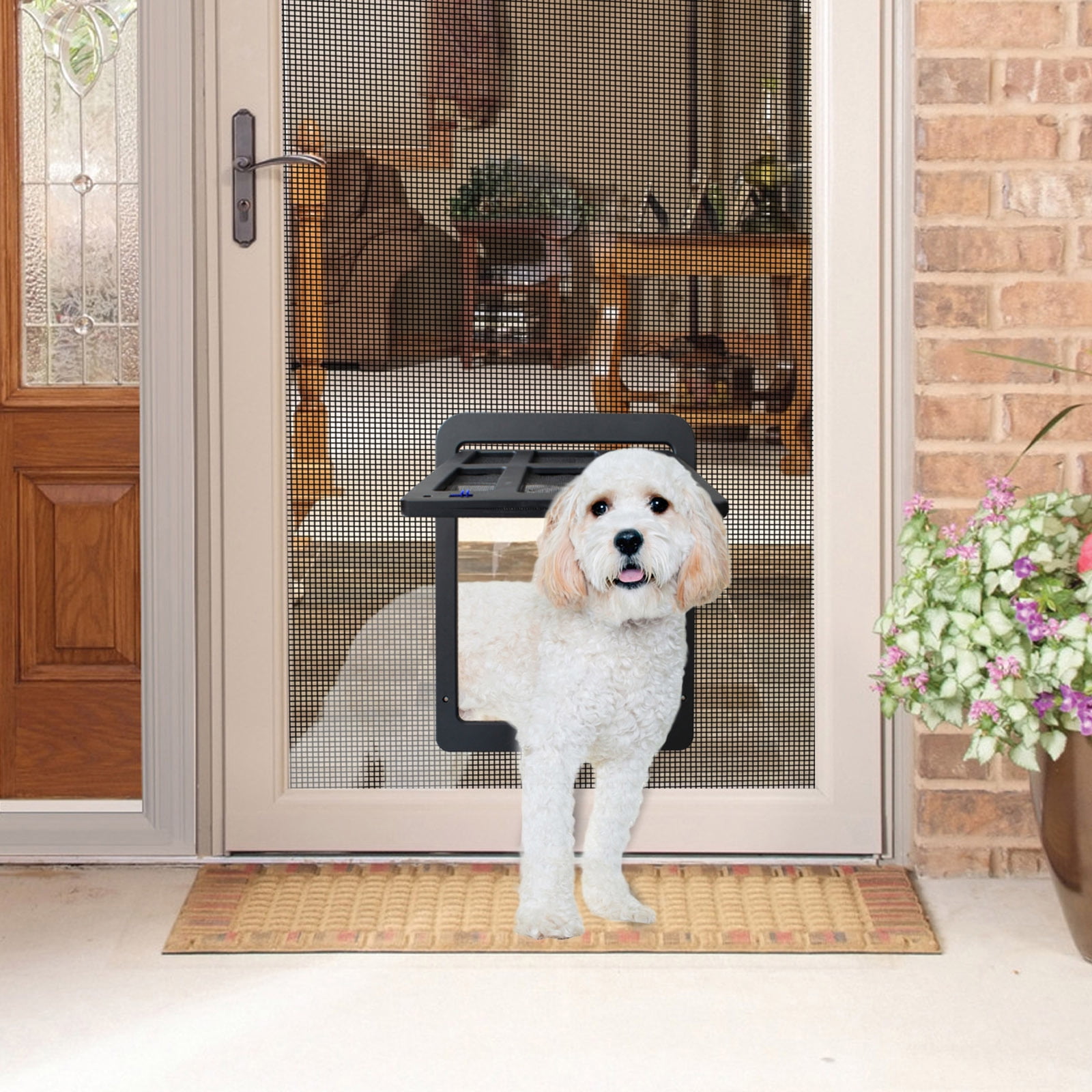 Amdohai Pet Dog Screen Door Entrance Magnetic Automatic Self Closing Double Sided Lockable Gate for Dogs Adult Walmart