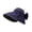 Navy, variant on Bxsruta Women's Wide Brim Floppy Sun Hat with Back Bow Adjustable Lightweight Breathable Crochet Bucket Hat for Travel Beach Vacation