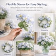 thumbnail image 6 of Spring Porch Refresh Hydrangea Artificial Flowers, 14" UV Resistant Faux Hydrangea Plants for Outdoor Decor, Realistic Fake Hydrangea for Porch Patio Garden Farmhouse, No Maintenance, 6 of 9