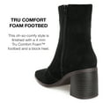 thumbnail image 7 of Journee Womens Sloann Inside Zip Stacked Heel Booties, 7 of 7