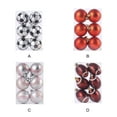 thumbnail image 4 of Bearachild 6 pack/lote bolas de decoración navideña de fútbol inastillables para colgar fácilmente Kits de decoración para fiestas Béisbol de 6CM + 6 uds., 4 of 6