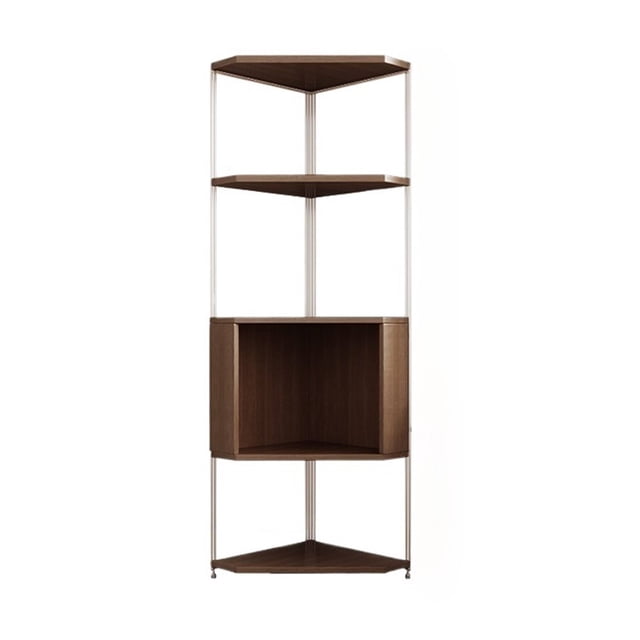 Multi Layer Solid Wood Corner Shelf Bookshelf Living Room Corner Triangular Cabinet