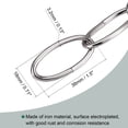 thumbnail image 4 of Unique Bargains 3.2mm Thick 1m Long Pendant Light Fixture Chains Nickle Color 2 Pack, 4 of 5