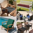 thumbnail image 5 of 2-Pack 22x22 Waterproof Outdoor Chair Cushions, High-Density Foam Patio Seat Pads with Removable Cover & Ties, Oxford Fabric with Handle for Garden Deck, Dark Red, 5 of 6