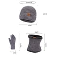 thumbnail image 2 of MEICHEN Warm Set for Women Winter Hat Scarf Gloves Three Piece Plush Screen Outdoor Cold Proof Thickened Knitted Hat Winter Fashion Must Have, 2 of 2