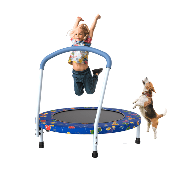 EUROCO 36" Trampoline for Kids, Toddler Trampoline with Handle, 3FT Mini Trampline Indoor & Outdoor