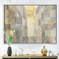 thumbnail image 2 of Designart ' Gold Square Watercolor ' Glam Framed Canvas, 2 of 3