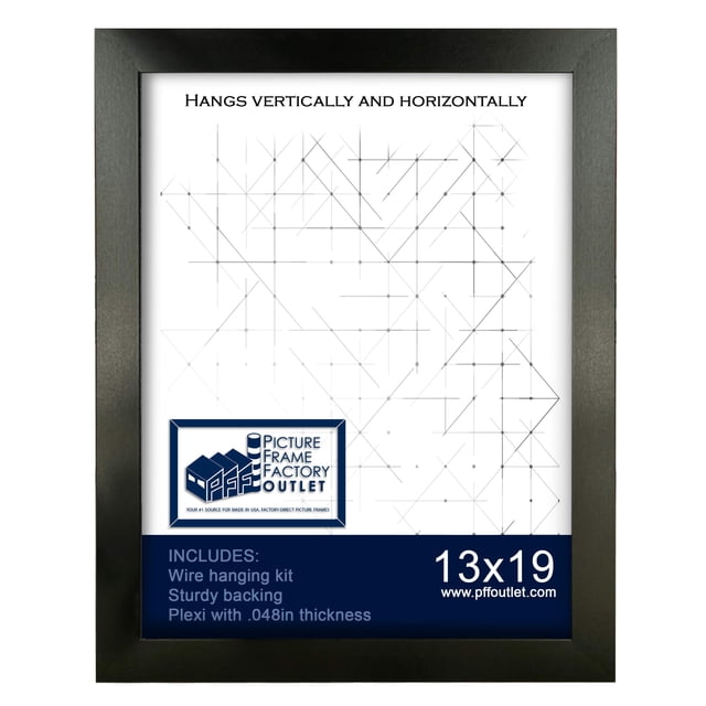 Puzzle Frame | Picture Frame | Poster Frame | Puzzle Frame | 1.25 Inch Black MDF Frame | Plexi Glass and Hanging Hardware Included (13x19)
