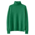 thumbnail image 4 of Baberdicy Sweaters for Women Half Turtleneck Long Sleeve Jumper Knitted Pullover Warm Sweater Top , Raglan-Sleeve Pullover, Mid-Turtleneck Knit Top, Winter Sweater Green L, 4 of 4