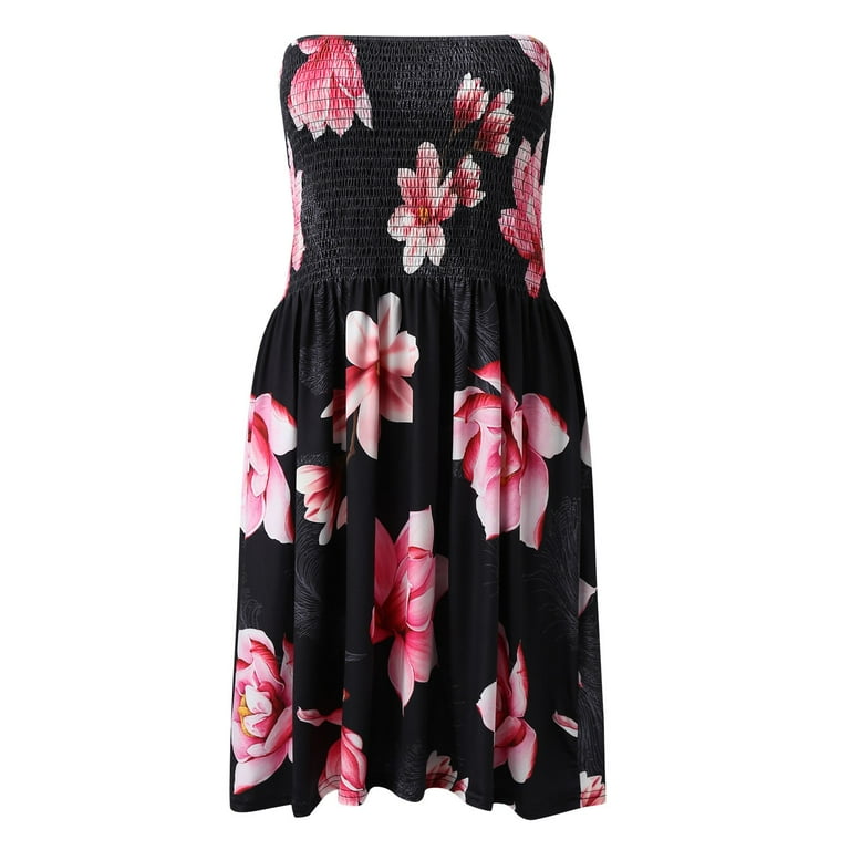knee length dresses for ladies Ivory Floral Midi Dress - All Dresses main image 1