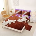 thumbnail image 2 of Erosebridal Football Ice Cream Queen Sheet Sets 4 Pieces for Teens Boys,Kids Sport Rugby Bed Set,Luxury Bedroom Decor, 2 of 5