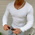 thumbnail image 2 of T-shirt en Peluche à Manches Longues Col Rond Décontracté pour Hommes, 2 of 9
