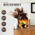 thumbnail image 3 of JAGASY Yacht Funeral Urn for Ashes Adult Male, Brown Small Urns for Ashes Keepsake, City Lights Decorative Urns for Daughter, Sea Water Memorial Cremation Urn for Son, (3 Inch), 3 of 7