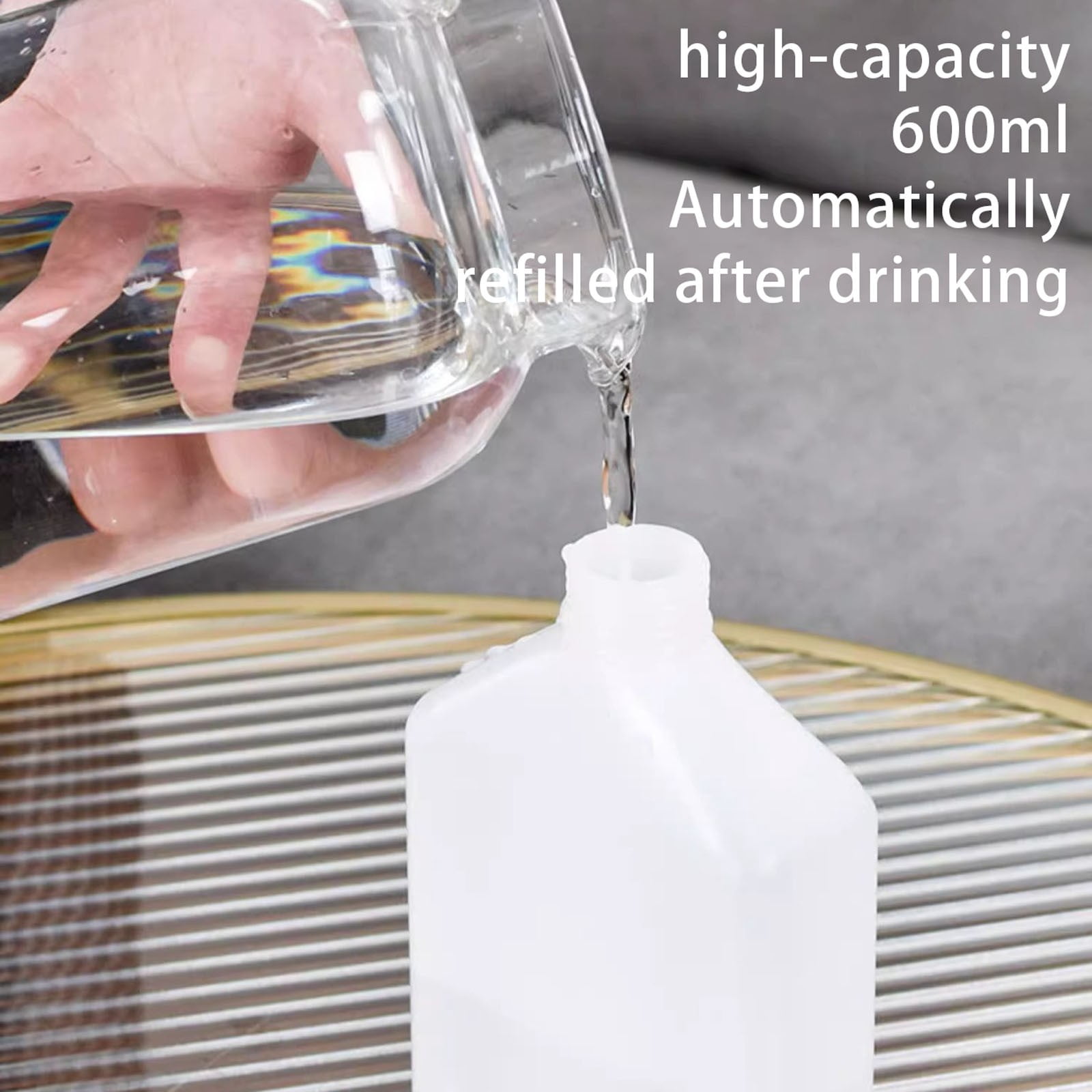 Pet Waterer Water Bowl Gravity Feeder Nolvety Detachable Toilet Shape Automatic Water Dispenser Drinking Fountain