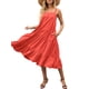 thumbnail image 5 of Sunloudy Vestido midi sin mangas para mujer, vestido de playa con volantes sueltos de color sólido sin mangas de verano Sunloudy  S M L XL, 5 of 7