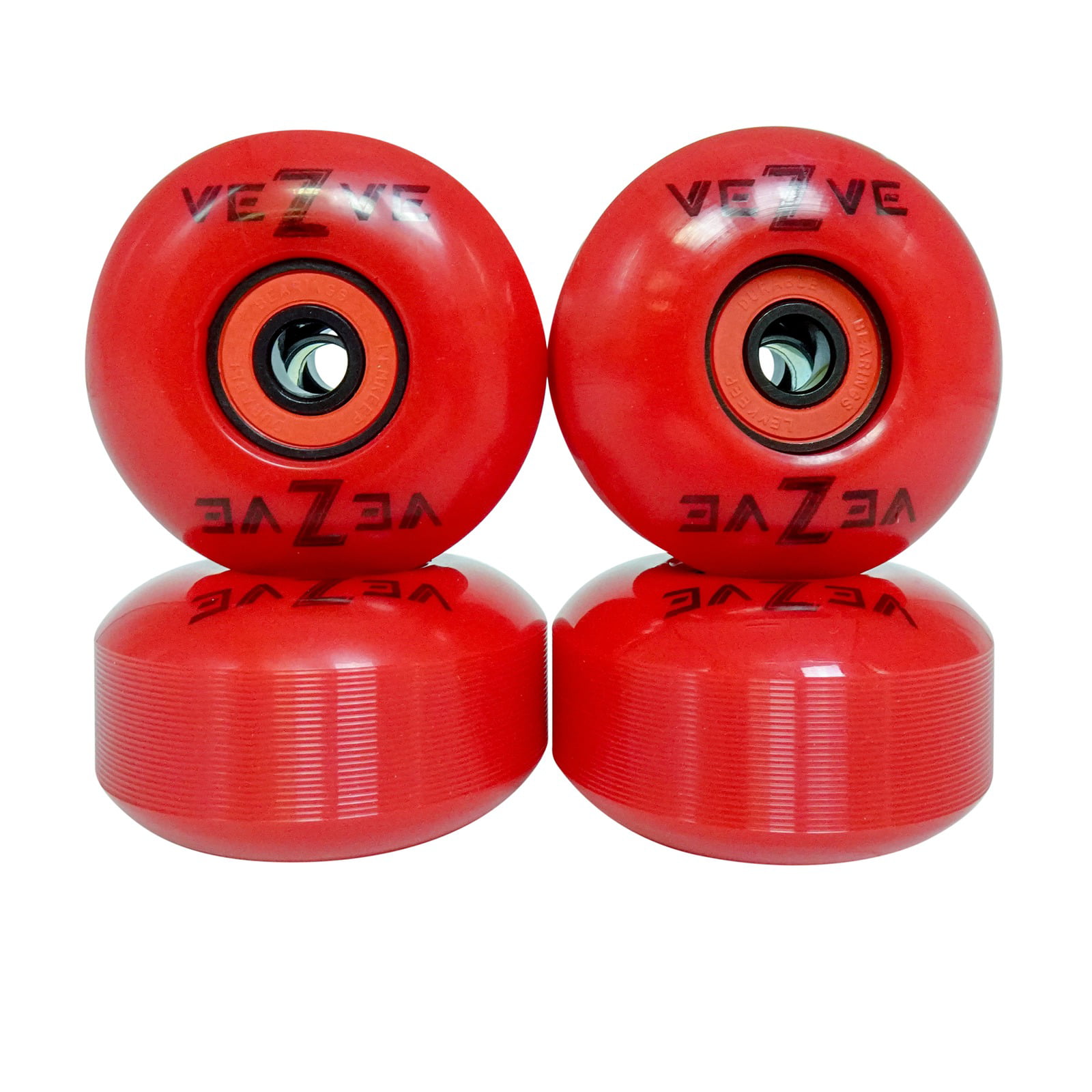 Outdoor Street Skateboard Board White Soft Wheels 50mm Set With Bearings Spacers 