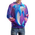 thumbnail image 5 of Charming Dolphin in Floral Fantasy(1)-2 Men's Women New Sweatshirt Hoodie Men's Plus Size Sweatshirt Hooded Sweatshirt 3d Printed Street Men's Cloth, 5 of 6