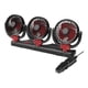thumbnail image 1 of Ventilador de tres cabezas,Ventilador plegable de 3 cabezas RV bajo ruido,Camión ajustable de ventilador de enfriamiento portátil,Fuerte ventilador de viento 2 velocidades Red 24V, 1 of 8