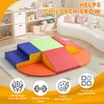 thumbnail image 4 of MFUN 6-Piece Toddler Foam Climbing Toys Soft Play Gym Climbing Blocks Made of PU Leather for 1-3 Years Orange, 4 of 9