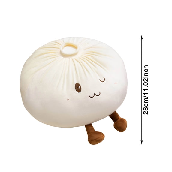 Cute Bao Bun Plush Pillow Soft Stuffed Dumpling Toy Hugging Cushion for Kids Adults and Home Decor