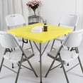 thumbnail image 4 of ZenCart Square Fitted Table Cover 33.8 x 33.8 Inch Stretchable Tablecloth Elastic Cocktail Topper Tablecloth, 4 of 8