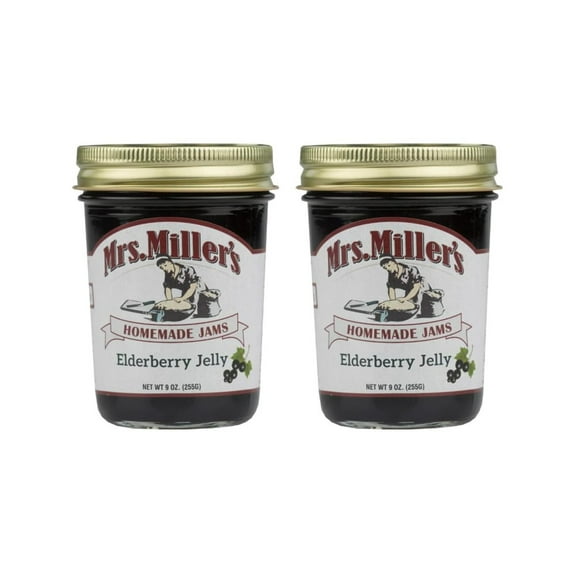 Mrs. Miller's Elderberry Jelly 9 Ounce (Pack of 2)