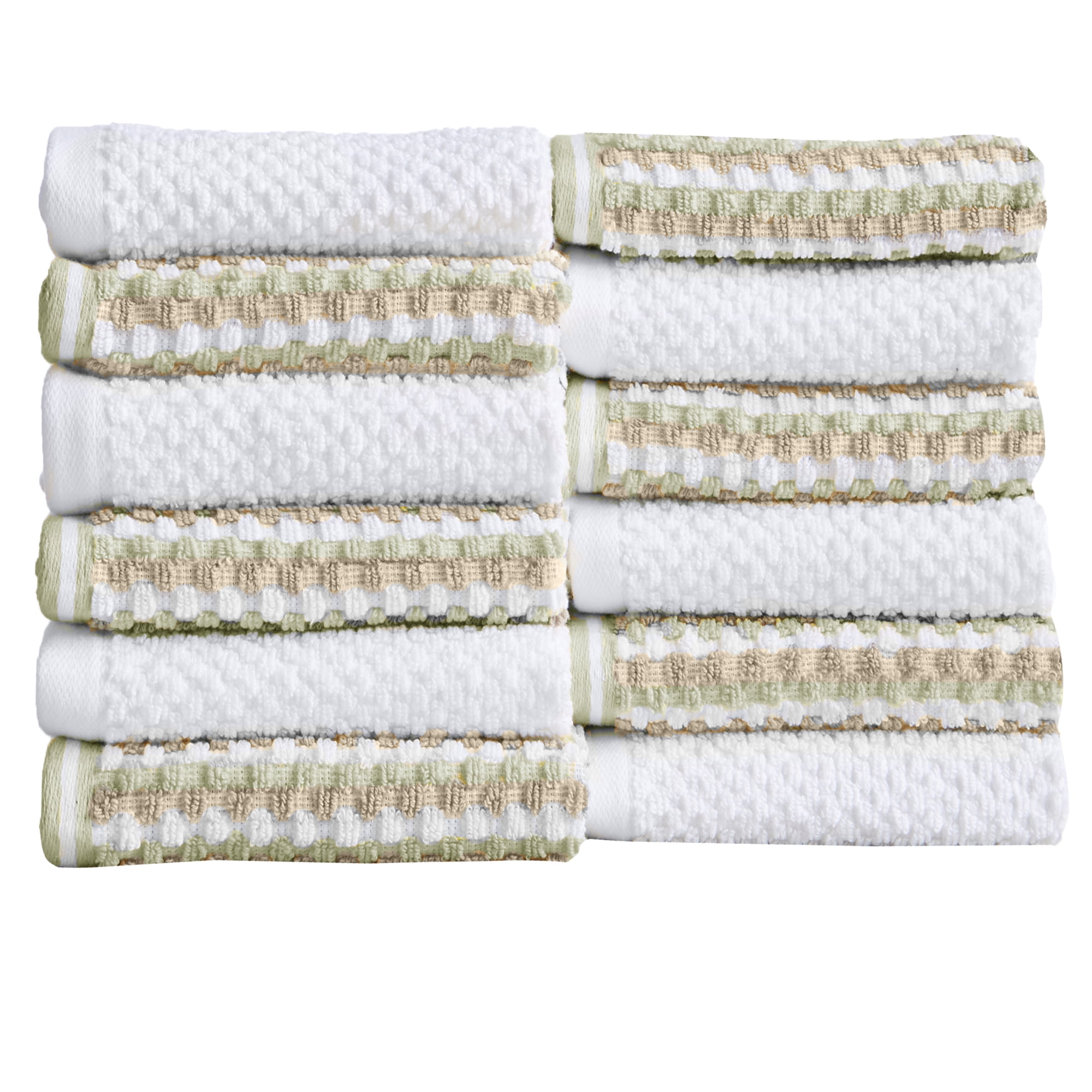 Great Bay Home 100 Cotton MultiStriped Bath Towel Sets