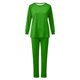 thumbnail image 5 of Conjunto de pijama de manga larga y pantalones para mujer, blusa de color liso, camisa y pantalones de poliéster, para Navidad, 5 of 5